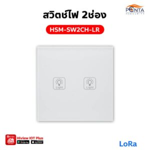 สวิตช์ไฟ 2ช่อง LoRa HSM-SW2CH-LR